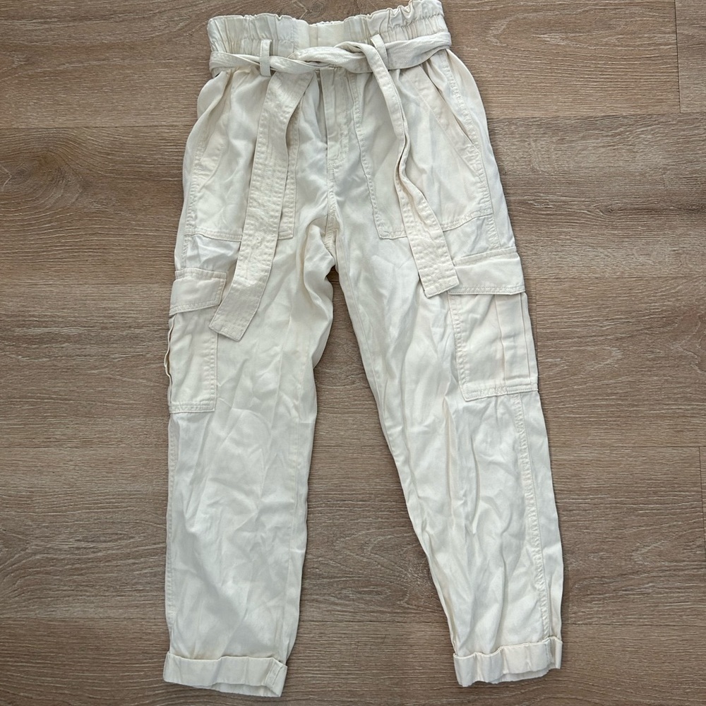 Banana Republic linen blend tapered cargo pants - Picture 4 of 9